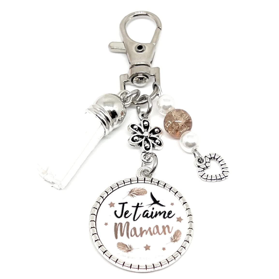 Porte-clés bijou de sac "Je t'aime Maman"