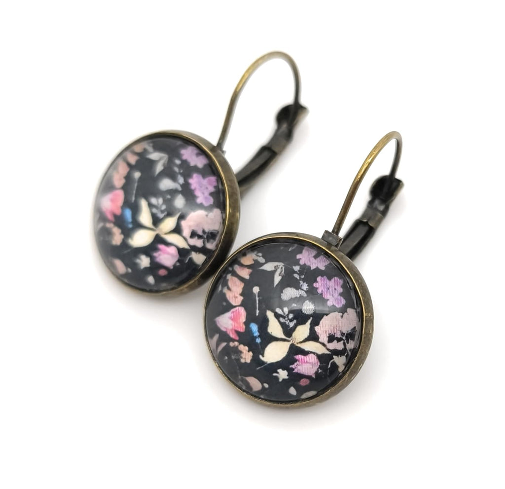 Boucles d'oreilles cabochon Liberty