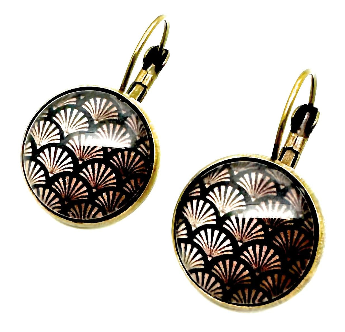 Boucles d'oreilles motifs Art Déco