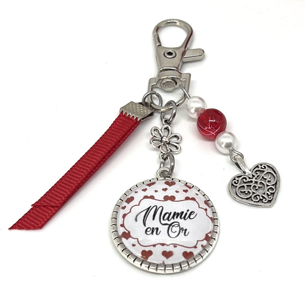 Porte-clés bijou de sac "Mamie en or"